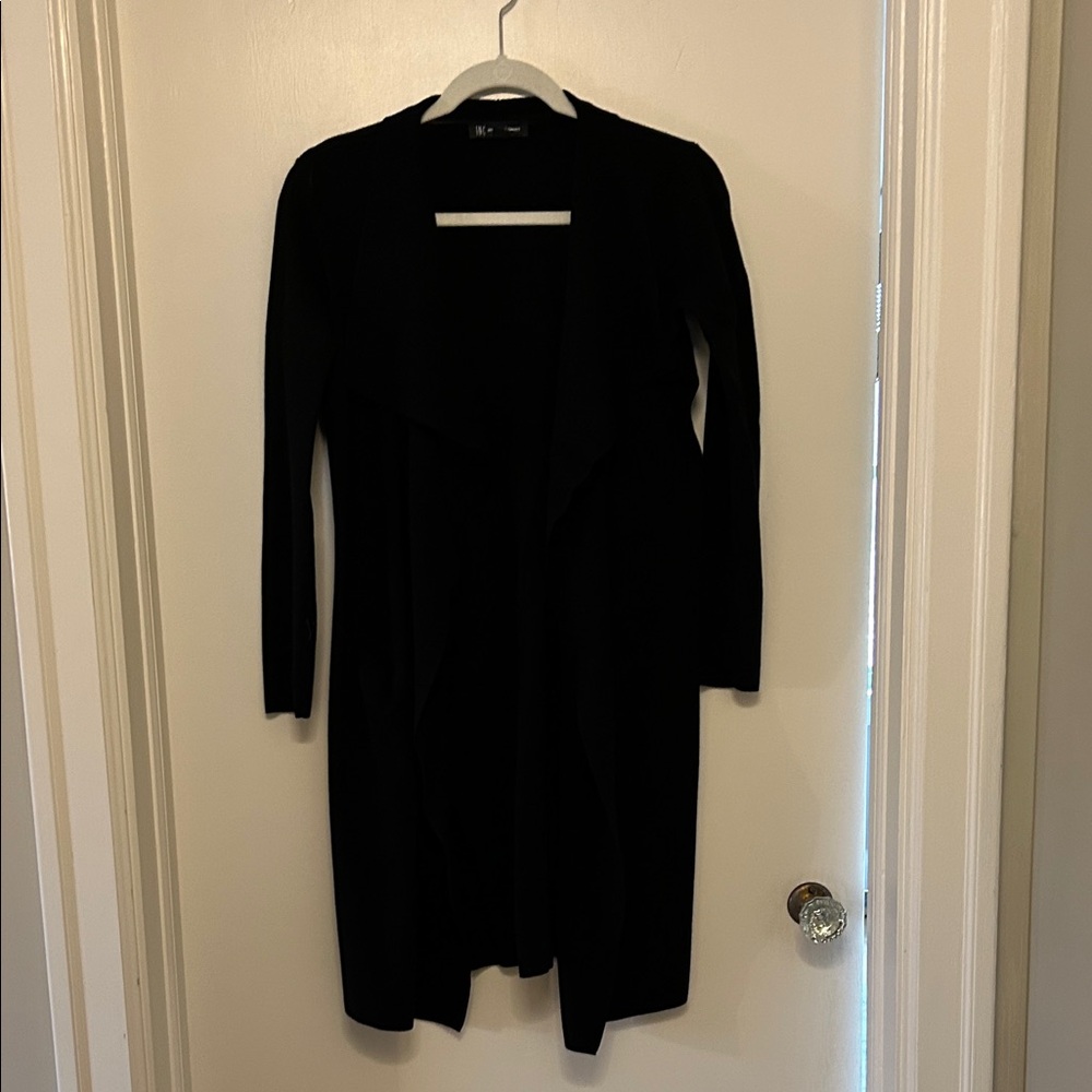 INC International Concepts Black Open Cardigan Top